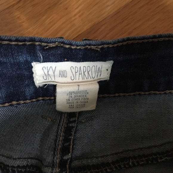 Sky & Sparrow carpenter painter high waist jeans size 7 - Picture 7 of 7